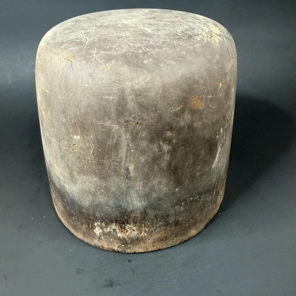 Antique Primitive Millinery Wood Hat Block Mold Form Hatter Tool Panamaw 7 3/8